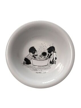 Vintage Ceramic Bowl with Art by Dutch Artist Fiep Westendorp